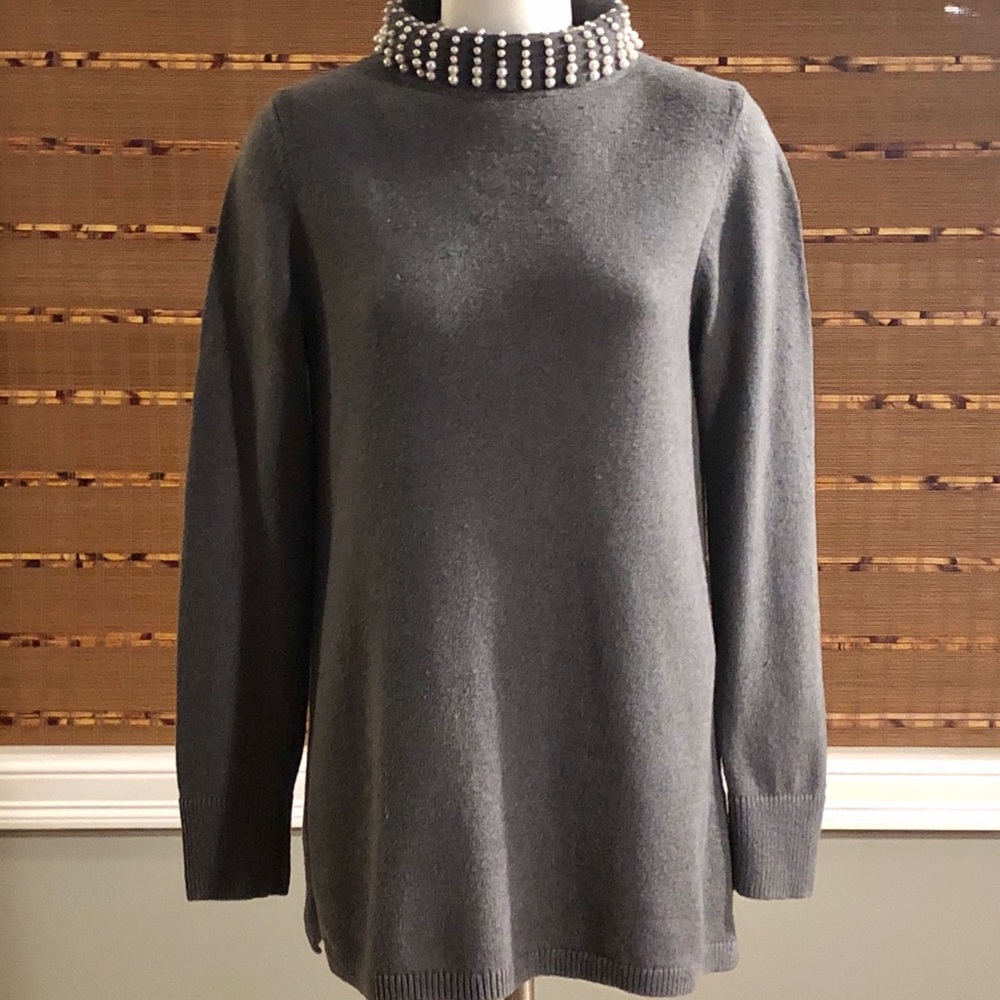 Talbots Embelished Turtleneck with “Pearls”